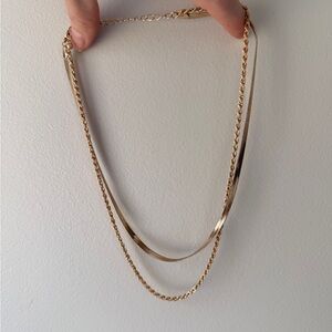Gold-Tone Chain Layered Necklace